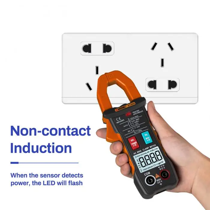 ST204 Ammeter 4000 counts Intelligent Auto Range Digital Clamp Meter AC/DC Current Multimeter Pliers Voltmeter meter HR