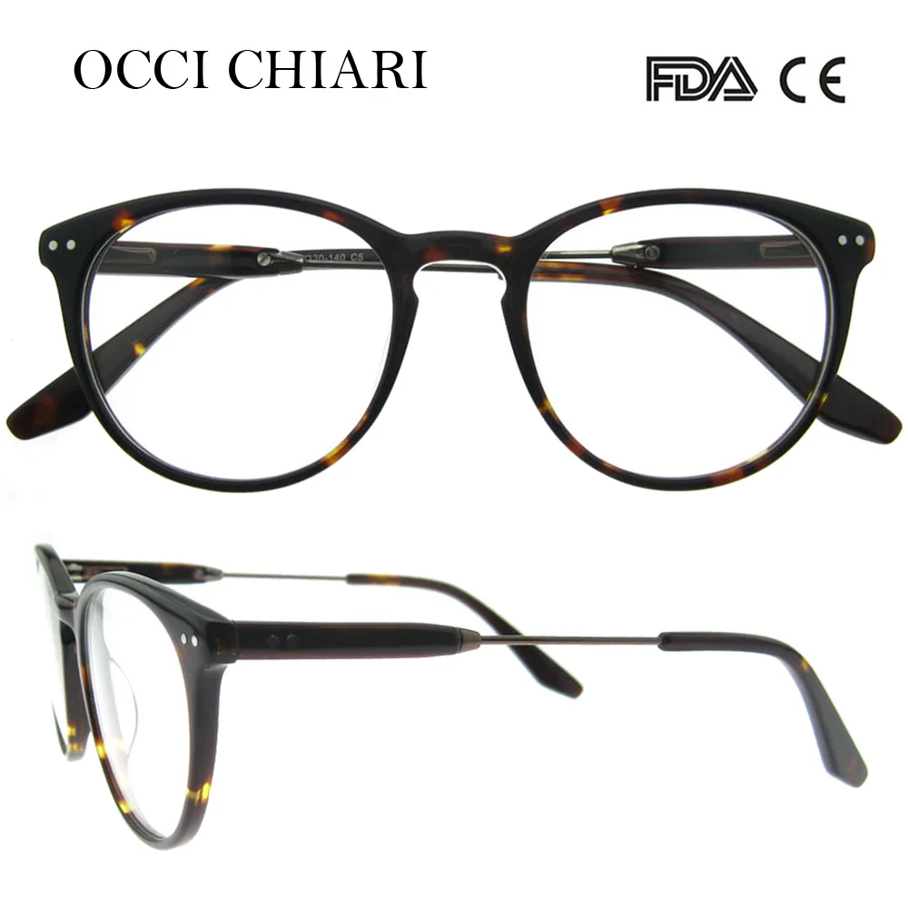 OCCI CHIARI, ретро очки с прозрачными линзами, женские ацетатные маленькие овальные винтажные очки, оптическая оправа, очки, W-CAPICI