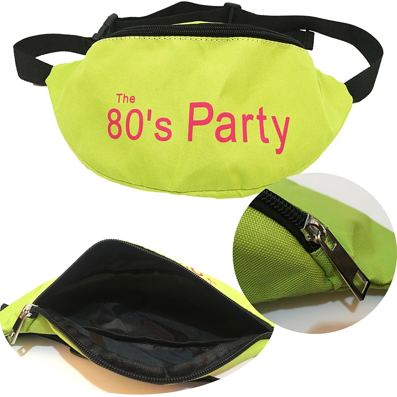 80s тема вечерние подарки 80s Костюм для женщин и аксессуары набор подарок для девушки поясная Сумка Браслет повязка на голову 80s футболка подарок
