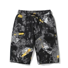 Бренд до колена эластичное Талия шаблон печати повседневные мужские шорты Лето Новые сухие мужские пляжные свободные прямые горячая Распродажа ММА