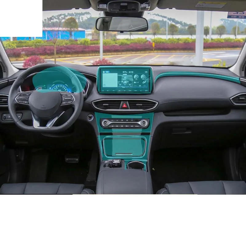

Lsrtw2017 TPU DH Car Interior Gear Panel Protective Sticker Film for Hyundai Sanfa Fe 4th Generation 2019 2020