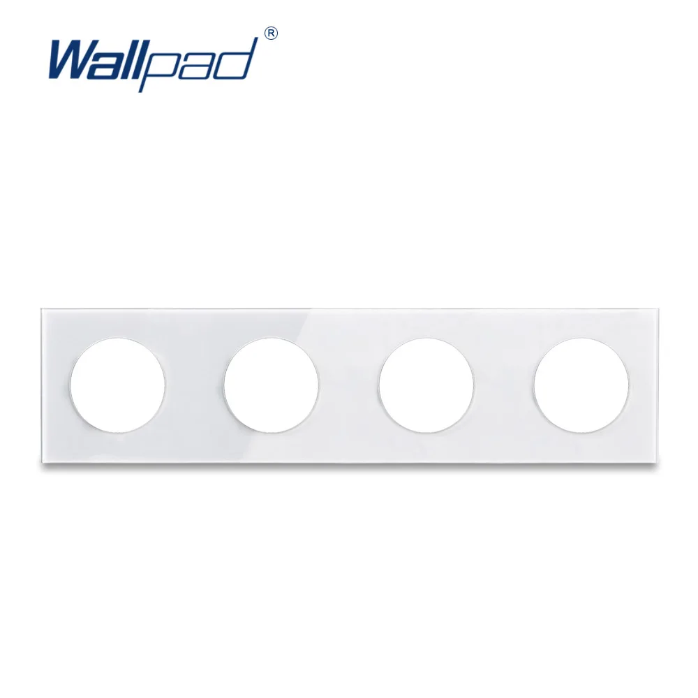 Wallpad 4 панель из закаленного стекла только 344*86 мм белый и черный круглый круг