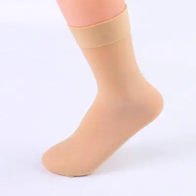 100 пара/лот, новые бархатные эластичные носки нового стиля, стальные маски, носки для девушек,, бархатные противоскользящие нескользящие носки - Цвет: Бежевый