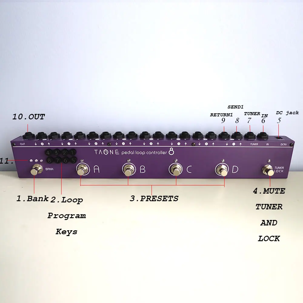 MOEN TAONE гитарный эффект педаль Commander Effects петля система гитарная педаль Поддержка 8 петель 12 повторных настроек тюнер скорость подключения