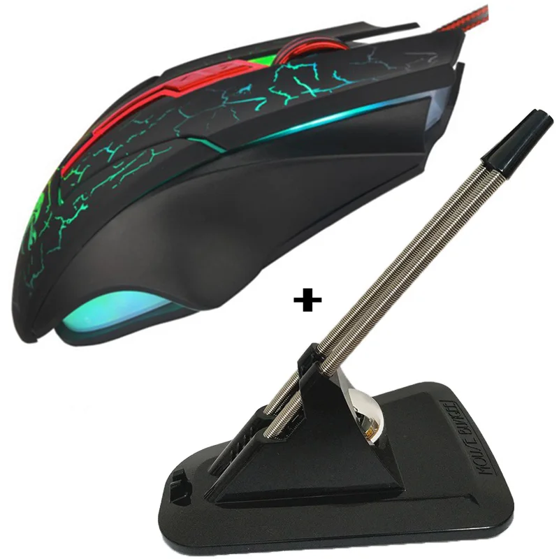 Mouse Bungee Gaming Mouse Wired 6 Button 5500 DPI LED Backlit Gaming
