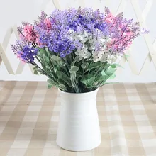 5 шт. имитация лаванды декоративные цветы в фиолетовый розовый искусственный цветок для украшения дома офиса свадьбы