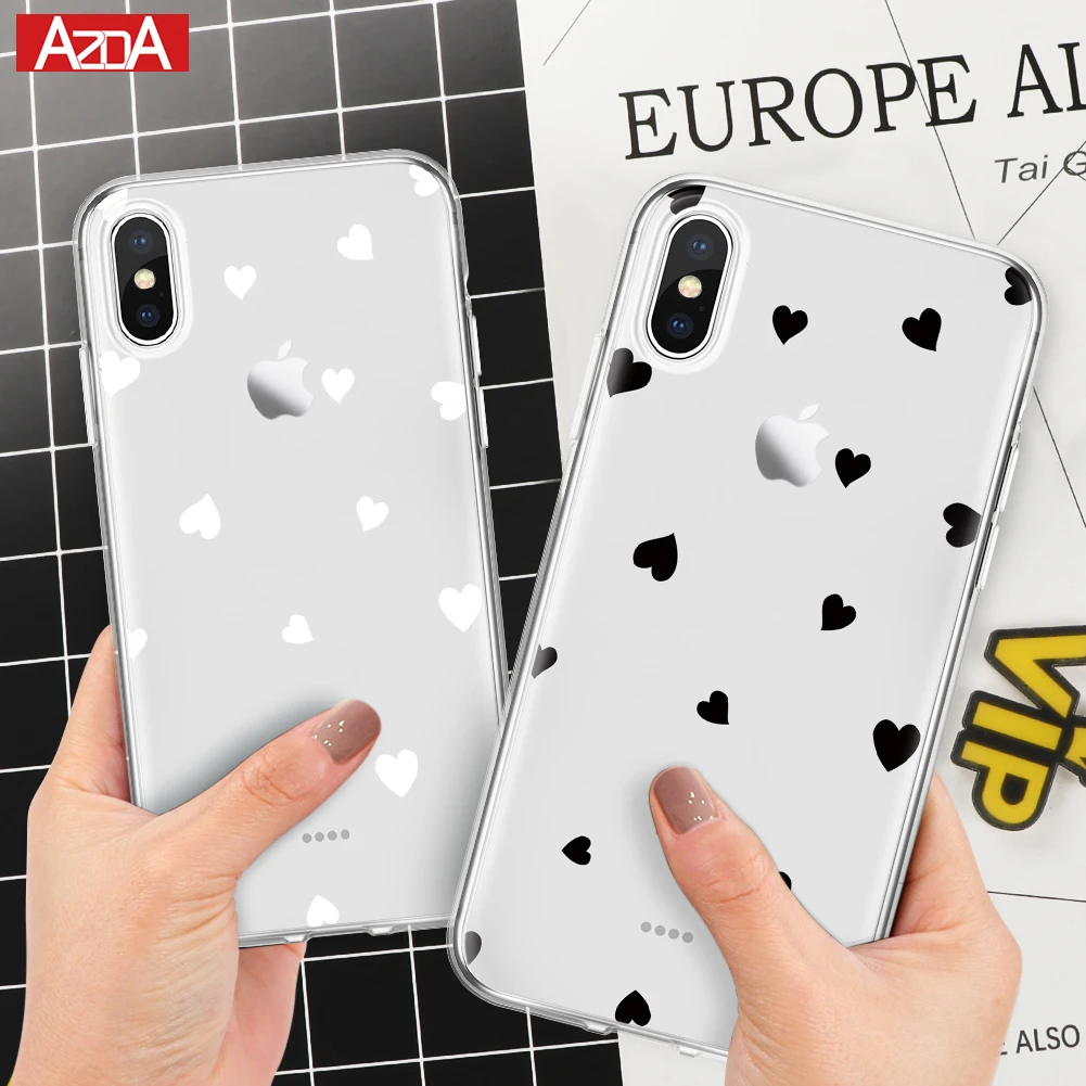 Ultra thin Durable Cute Love Heart Phone Case for iPhone X