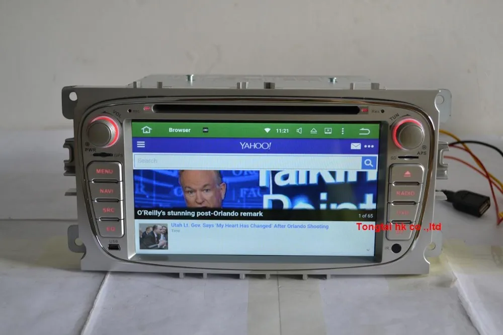 Top Android 7.1 for Ford focus 2 s-max 2din car dvd,gps navigation,wifi,radio,bluetooth,Steering wheel,Free 8g map,mic,touch screen 32