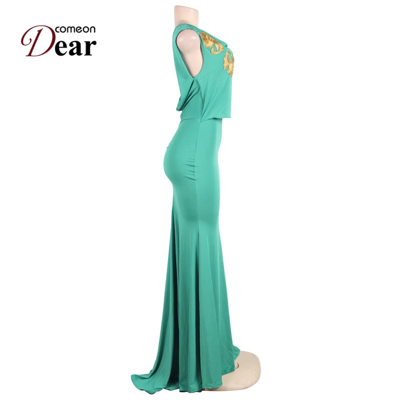 Comeondear/зеленое платье Русалочки женская одежда Vestido De Mujeres Overol VB1075 сексуальное с