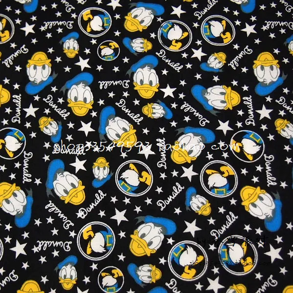 

140*100cm 100% Cotton Fabric DIYTissue Patchwork Hometextile Patchwork Don Duck Printed Sewing Baby Toy Quilting Bedding
