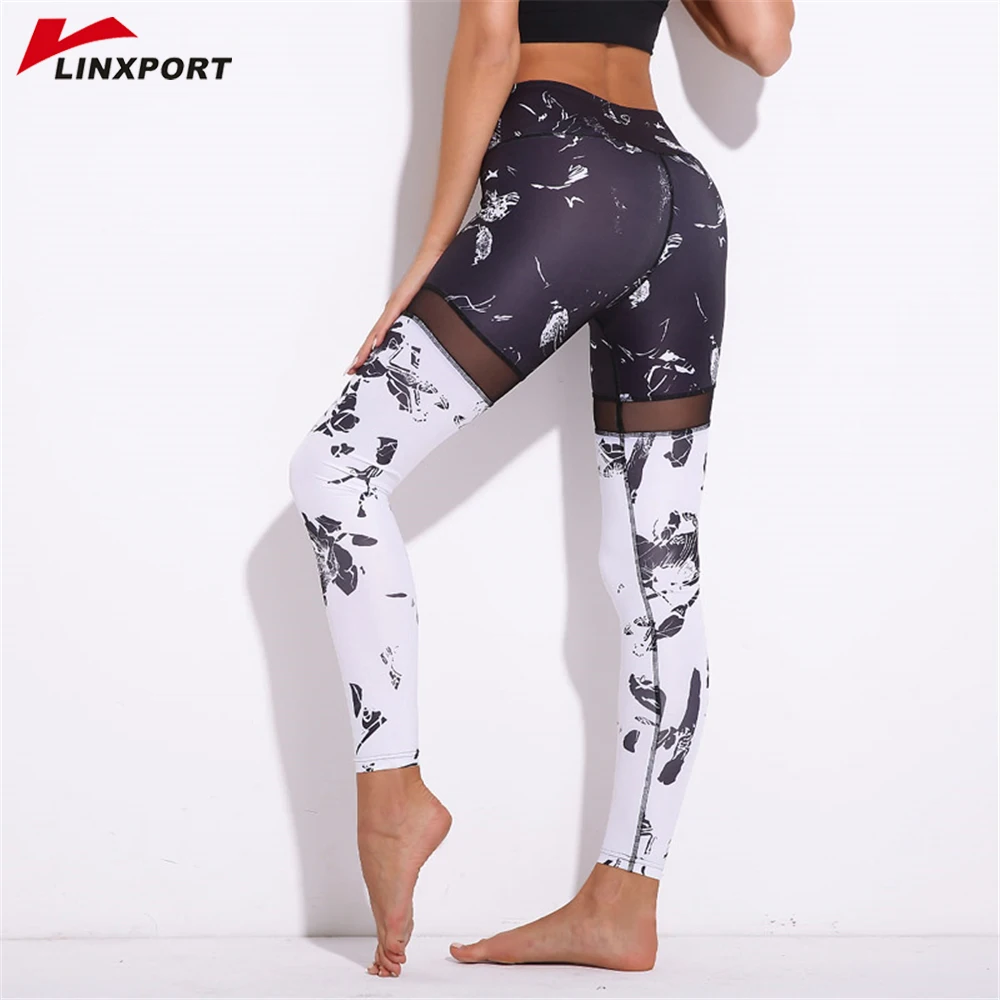 Floral Print Yoga Leggings Capri Pant Leggins Sport Women