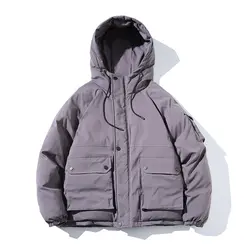2018 новые зимние Для мужчин парки теплая куртка Повседневное парка мужской пиджак Повседневное Slim Fit Куртка с капюшоном пальто Для мужчин с