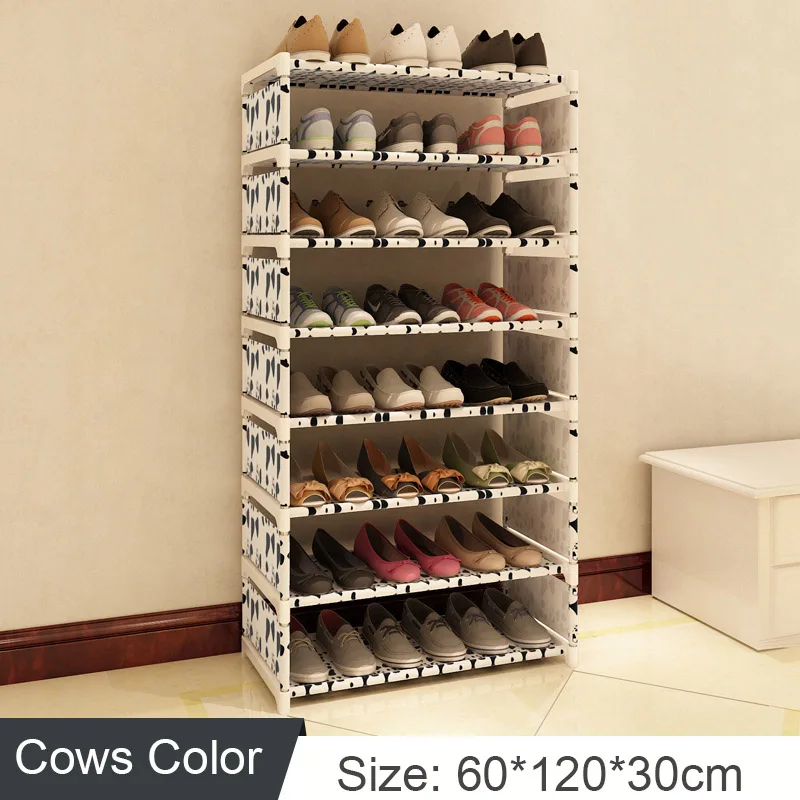 Simple Assembled Shoe Rack Nonwoven Storage Cabinets Shoes Shelf Hallway Furniture Over the Door Saving Space Shoe Organizer