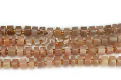 Розовый sunstone Рондо 8-10 мм 15 "для DIY ювелирных изделий Свободные Шарики FPPJ оптовая продажа бусы природа драгоценного камня