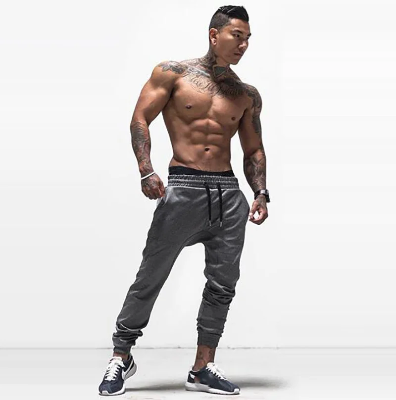 Новая мода люкс Бодибилдинг Брюки мужские s спортивные брюки длинные штаны для фитнеса мужские спортивные трико для мужчин спортивные штаны