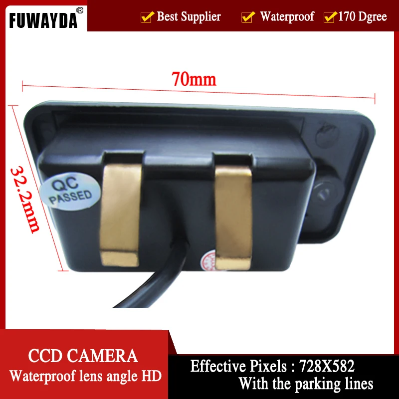 Цветная CCD Автомобильная камера заднего вида FUWAYDA для AUDI A3 S3 A4 S4 A6 A6L S6 A8 S8 RS4 RS6 Q7 4 3
