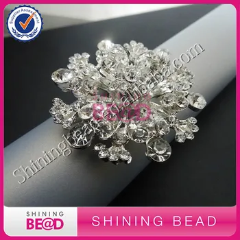 

2017 hot sale clear rhinestone napkin ring for wedding,free shipping