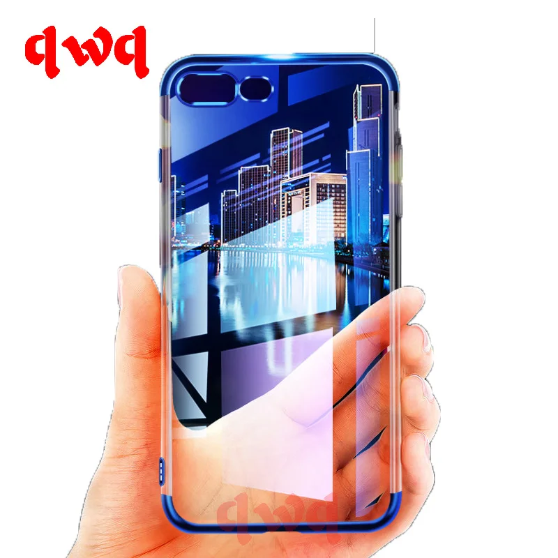 

Silicone Plating Phone Cases For iphone 8 6 Plus 7 Plus 6s Transparent Back Cover For iPhone X 6 6S 7 8 Plus Case Soft Tpu Cover