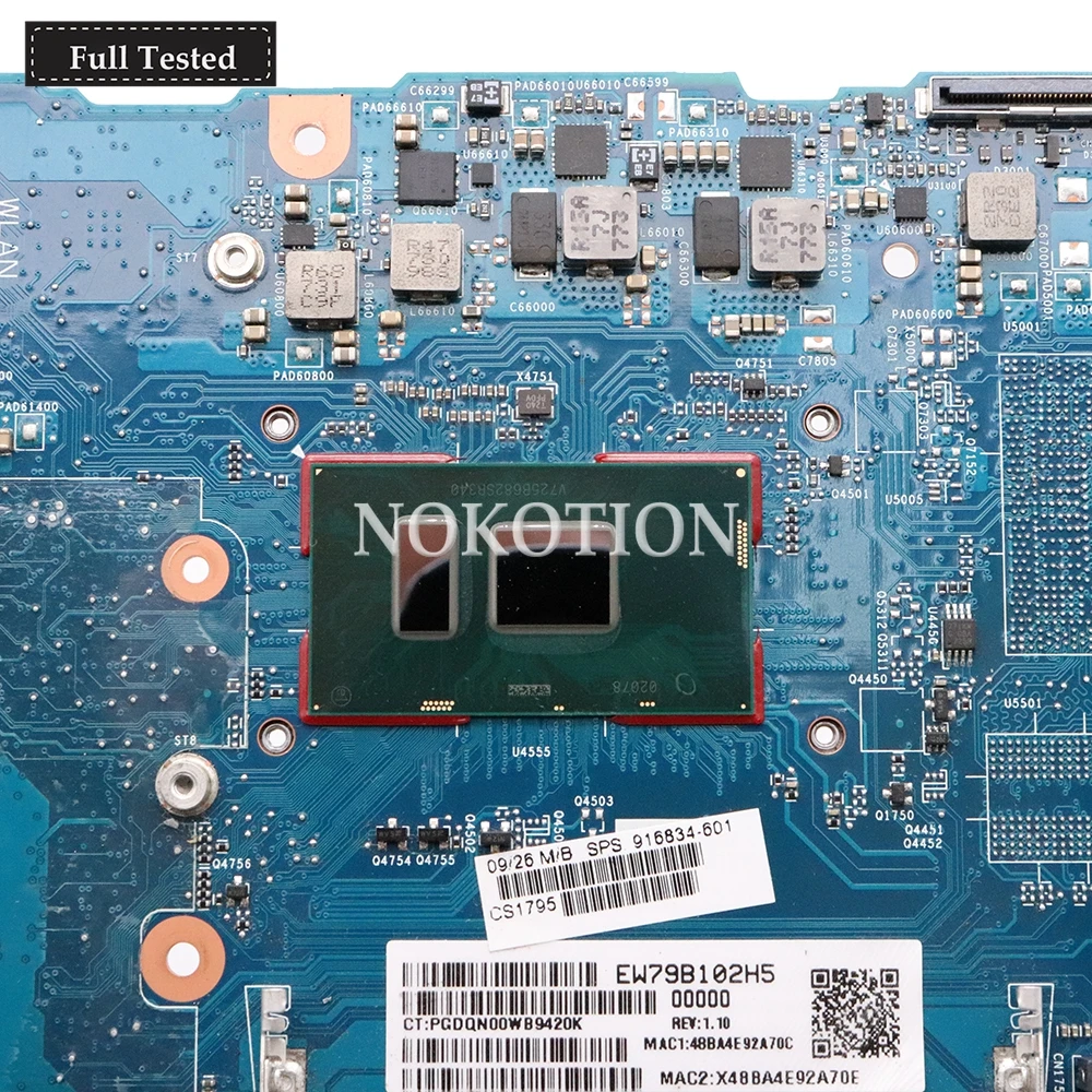 Greatest  NOKOTION 916834-601 916834-001 CLOONEY-6050A2860101-MB-A01 For HP Probook 640 650 G3 laptop motherb