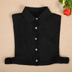 2019 рубашка поддельные воротник белый черный блузка Винтаж Съемная накладные воротники галстук для женщин мужчин одежда интимные АК
