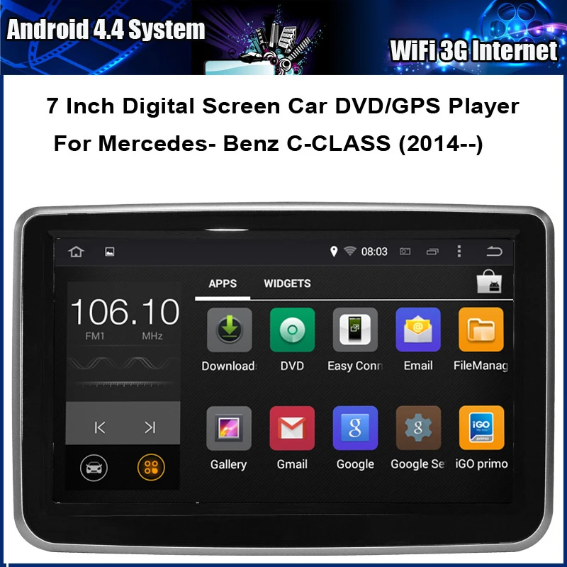 Flash Deal Android Car Radio DVD Player for Mercedes-Benz C With GPS Navigation 0