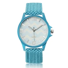 2016 New Sea Wave Design Fashion Watch Fabric Strap Wristwatch Women Watches Quartz Clock Lady Hour relogio feminino reloj mujer
