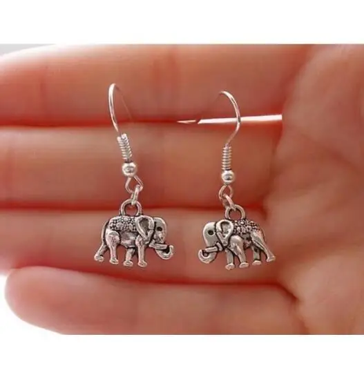 

ea003 2018 national wind auspicious elephant earrings female Vintage earrings elephant animal Female charm jewelry