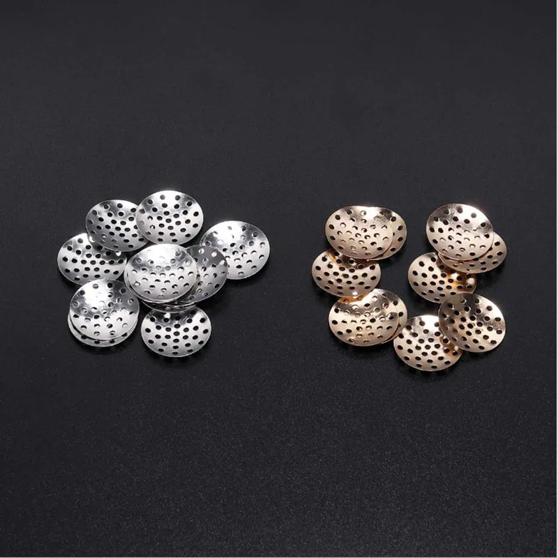 50 Pcs Brooch Base Pad Brooches Bouquet Beading Back Holes Cabochon Bezel Round Blank Tray Setting Beads Handmade Jewelry