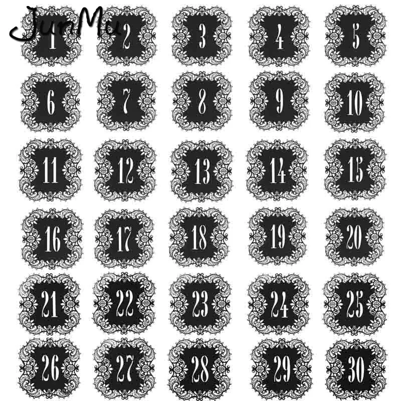 

1-30 Hollow Lace Table Number Table Cards Rustic Wedding Party Centerpieces Decor Vintage Wedding Decor