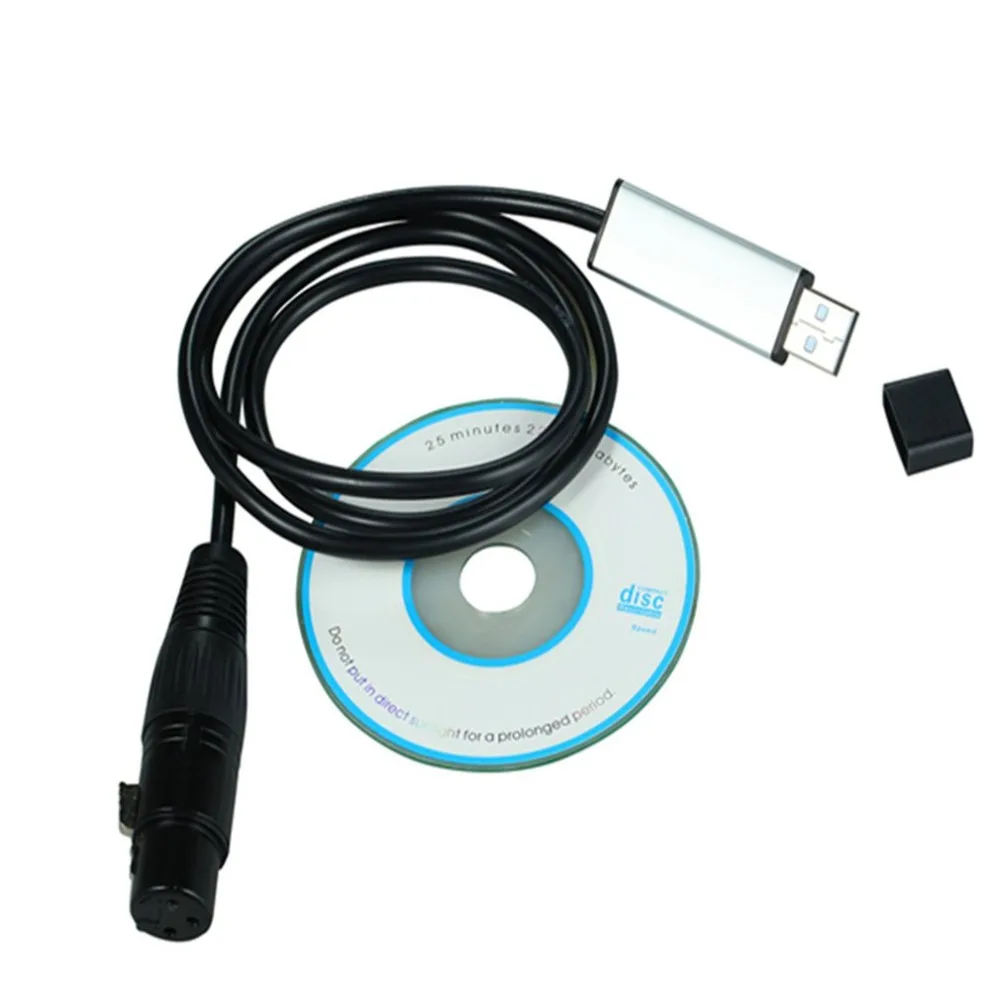 USB к DMX512 консоли Estone USB к DMX интерфейс адаптер DMX512 компьютер PC Satge освещение контроллер Диммер