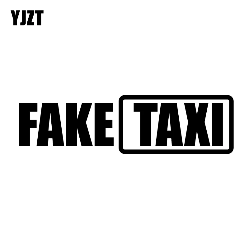 YJZT 15*4CM FAKE TAXI Fashion Vinyl Car styling Letters Decal Car ...