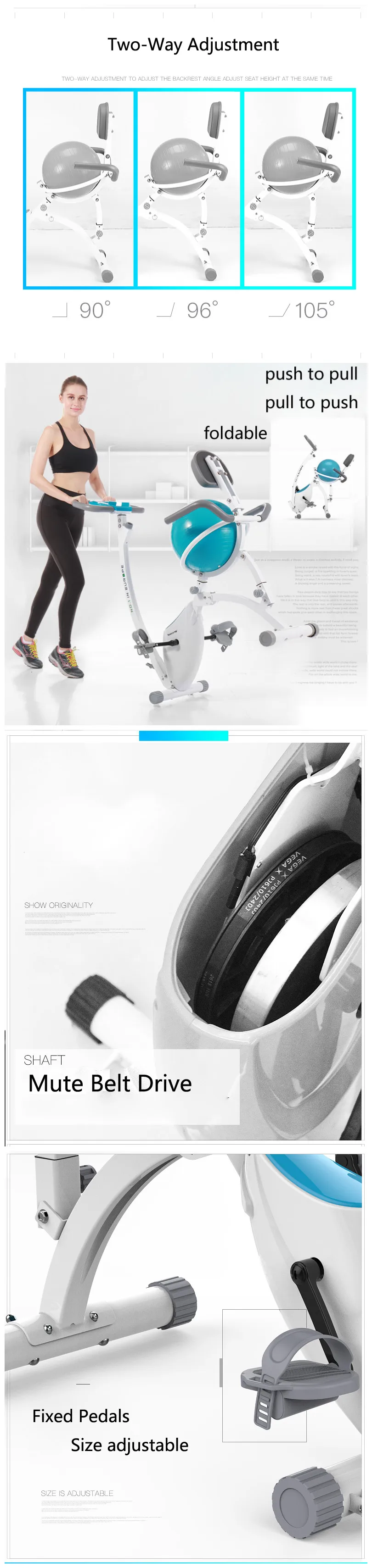 Techsport вертикальный шаговый с йогой мяч супер немой бытовой велосипед домашнее оборудование для фитнеса