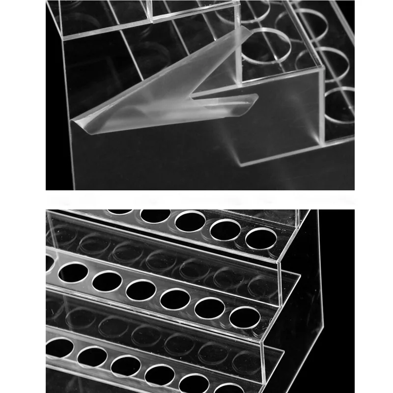4 слоя прозрачный акриловый держатель для лака для ногтей 60 отверстий помада подводка для глаз Тушь для бровей стойка для карандашей Подставка для хранения