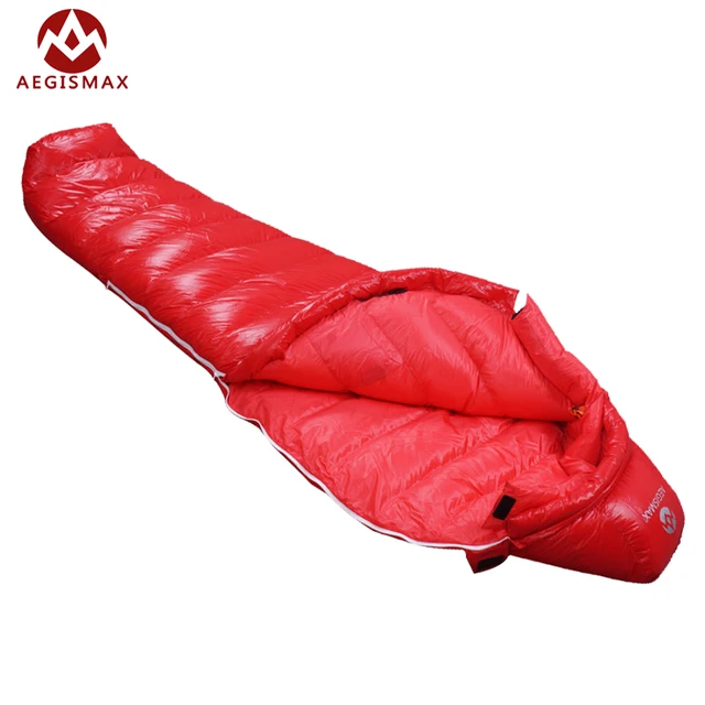 Best price at $124 Cheap AEGISMAX outdoor camping goose down Mummy Splicing Double sleeping bags suit for cold weather