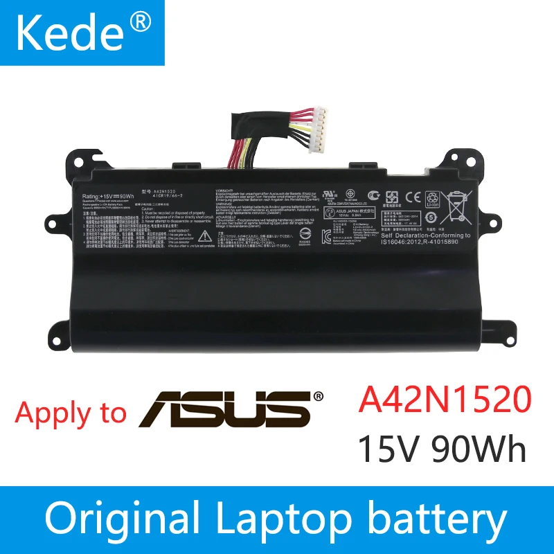 Оригинальный аккумулятор kede 15 в 90wh A42N1520 Аккумулятор для ноутбука Asus ROG GFX72 GFX72VY G752VY