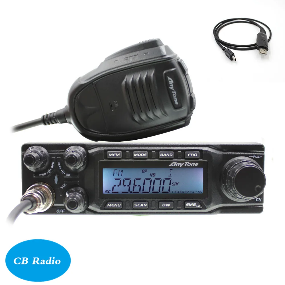 

CB radio large LCD displays AT-6666 AM FM walkie talkie LSB PW CW AT 6666 citizen two-way radio10 meter 28.000-29.700MHz 40chann