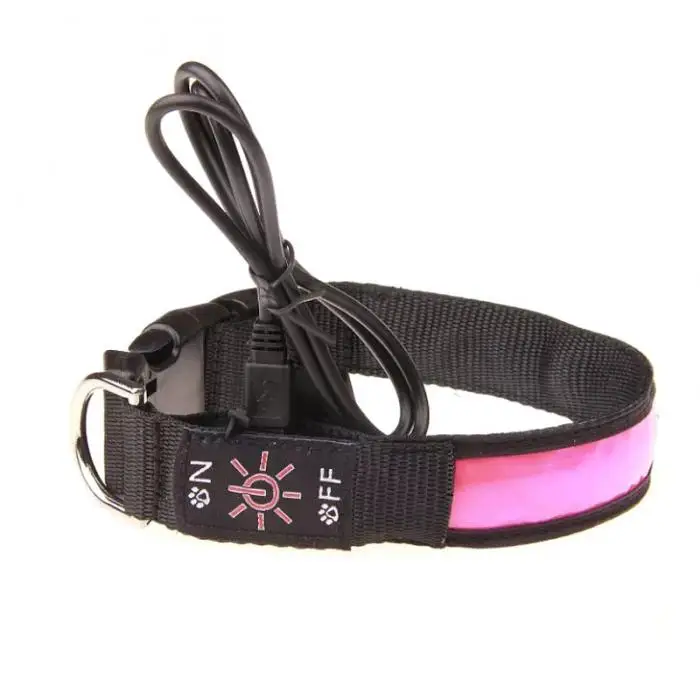 USB Перезаряжаемый светодиодный Собачий Ошейник Домашние животные супер яркий светящийся ночник ошейник для собаки кольцо для шеи