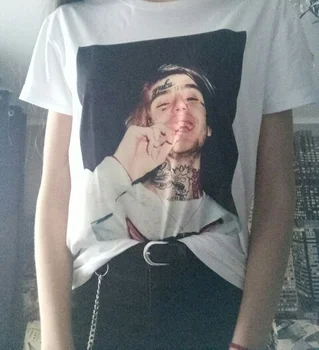 

Fashionshow-JF Unisex Lil Peep Hip-hop T-Shirt Hipster Grunge Graphic Tee Women Short Sleeve Tee Tops