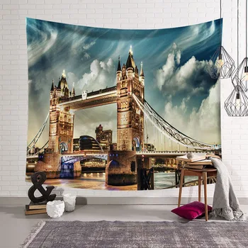 

Tower Bridge Tapestry Wall Hanging British Style Home Decor Textile Beach Towel Bedspread