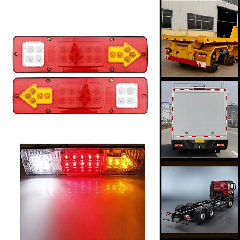 

2x 19 LED Tail Light Car Truck Trailer Stop Rear Reverse Turn Indicator Lamp 12V/24V for Truck LED Tail Light Rear Lamp