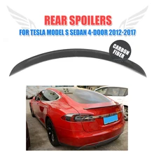 Для Tesla модель S Спойлер углеродного волокна задний багажник загрузки уплотнительная прокладка для 60 70 75 85 90 D P85D P90D P100D 2012- FRP