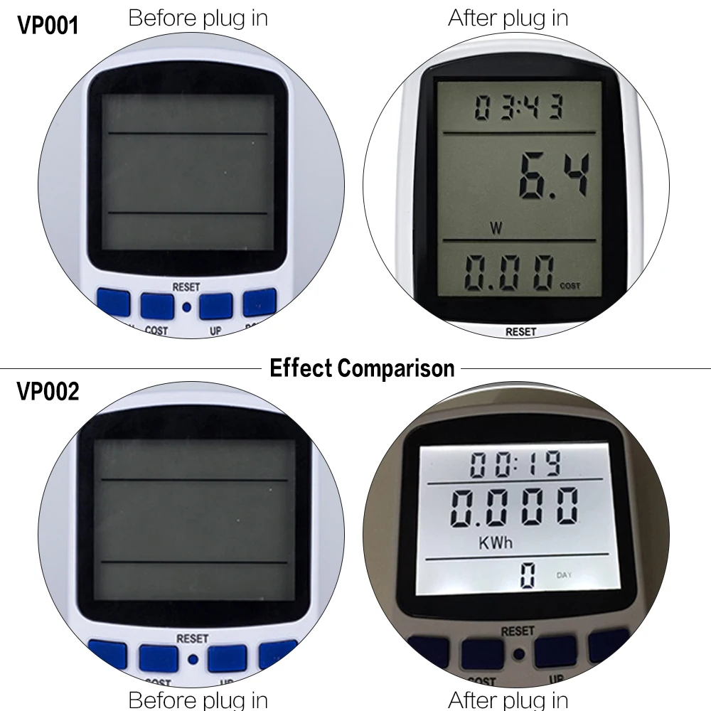 7 режимов ЕС вилка цифровой счетчик энергии Вольт Напряжение Вольтметр ваттметр мощность с подсветкой измерительная розетка выключатель питания
