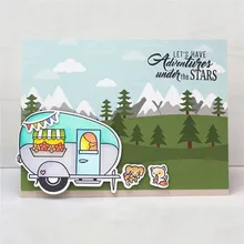 

GJCrafts Space Station House Car Metal Cutting Dies for DIY Scrapbooking/photo album Decorative Embossing DIY Paper Card New