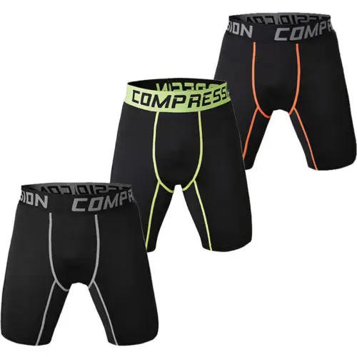 

New 2018 Men's Basic Under Short Pants Sport Elastic Shorts Surf Running Tight