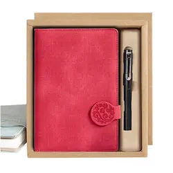 A5 Размеры Бизнес подарок PU Тетрадь и гелевая ручка Портативный блокноты Подарочная коробка посылка красочные Бизнес книги, пишущие