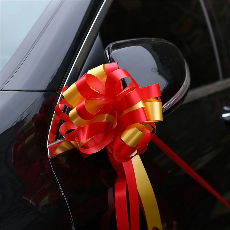 10pcs DIY Pull Bow Ribbons Wedding Birthday Party Decor Gift Packing Romantic Home Car Decor Pull Flower Ribbons Party Supplies (17)