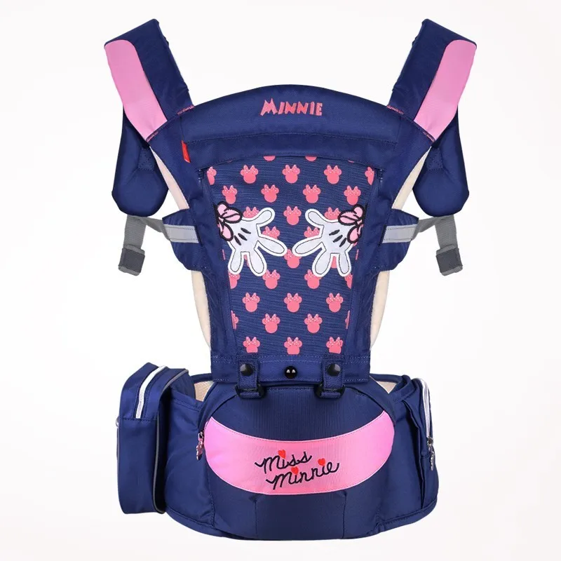 Disney Baby Carrier Удобная Передняя облицовка многофункциональное приспособление для переноски слинг для младенцев Рюкзак-кенгуру мешочек аксессуары для упаковки - Color: 123 Minnie