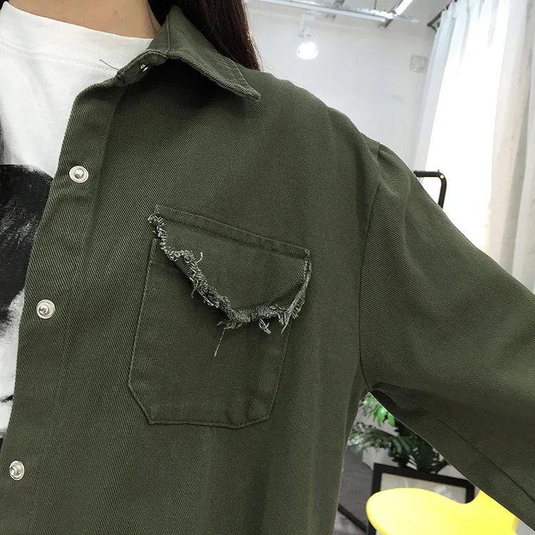 2018 Spring Autumn New Long Section Lapel Tassel Denim Jackets Women Loose Casual Long Sleeve Female'S Thin Basic Jacket Coats (25)