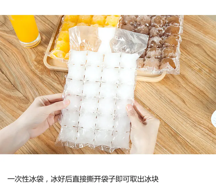 100 Pcs disposable ice-making bags Ice Cube Tray Mold Makes Shot Glasses Ice Mould Novelty Gifts Ice Tray Summer Drinking Tool images - 6