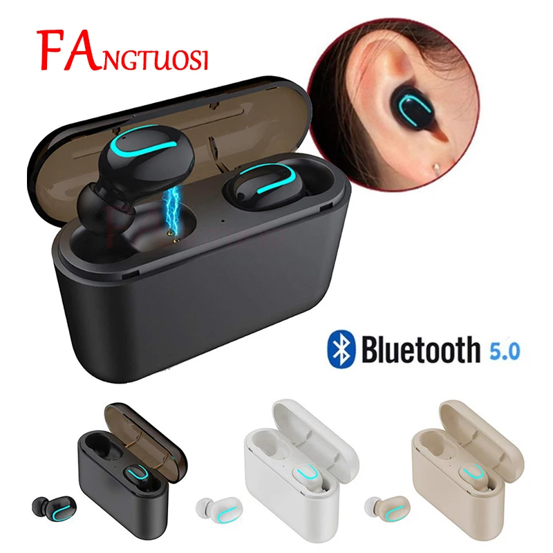 

FANGTUOSI Wireless Bluetooth Earphones Stereo Earbud Sports Headset Bluetooth 5.0 Earphones Handsfree Headphone Gaming Headset